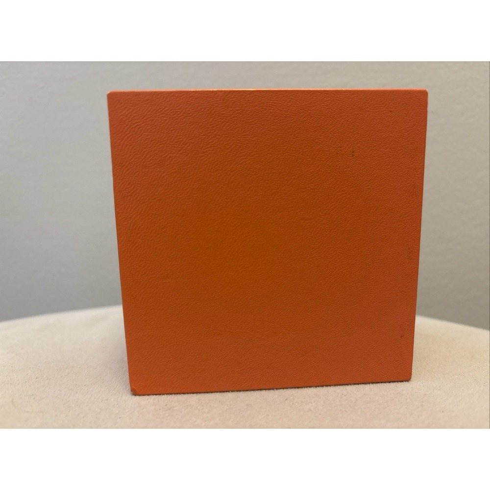 HERMES Heavy Luxury Jewelry Display Box 3.25"x 3.25"x2" & Jewelry Pocket - Picture 7 of 8
